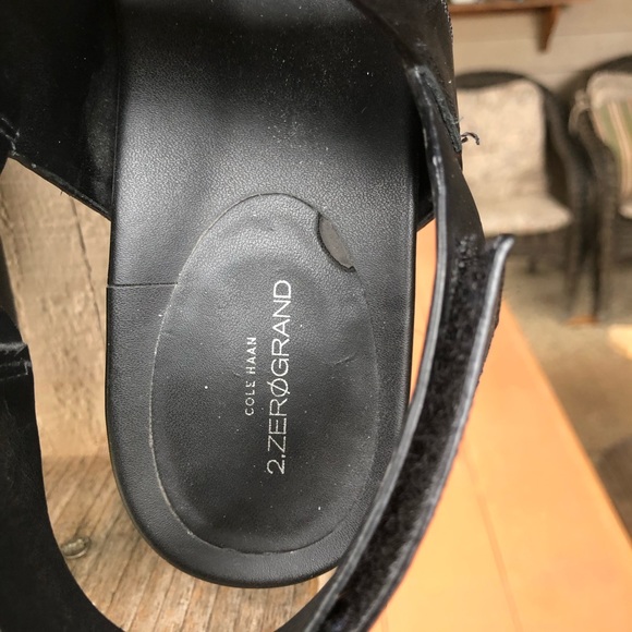 Cole Haan sandals black zero grand Velcro back strap. So 9.5 - Picture 4 of 7
